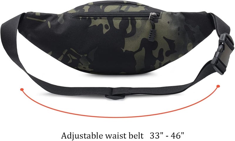 DAITET Crossbody Fanny Pack for Men&Women,Large Waist Bag & Hip Bum Bag with Adjustable Strap for Outdoors Workout Traveling Casual Running Hiking Cycling - Image 5